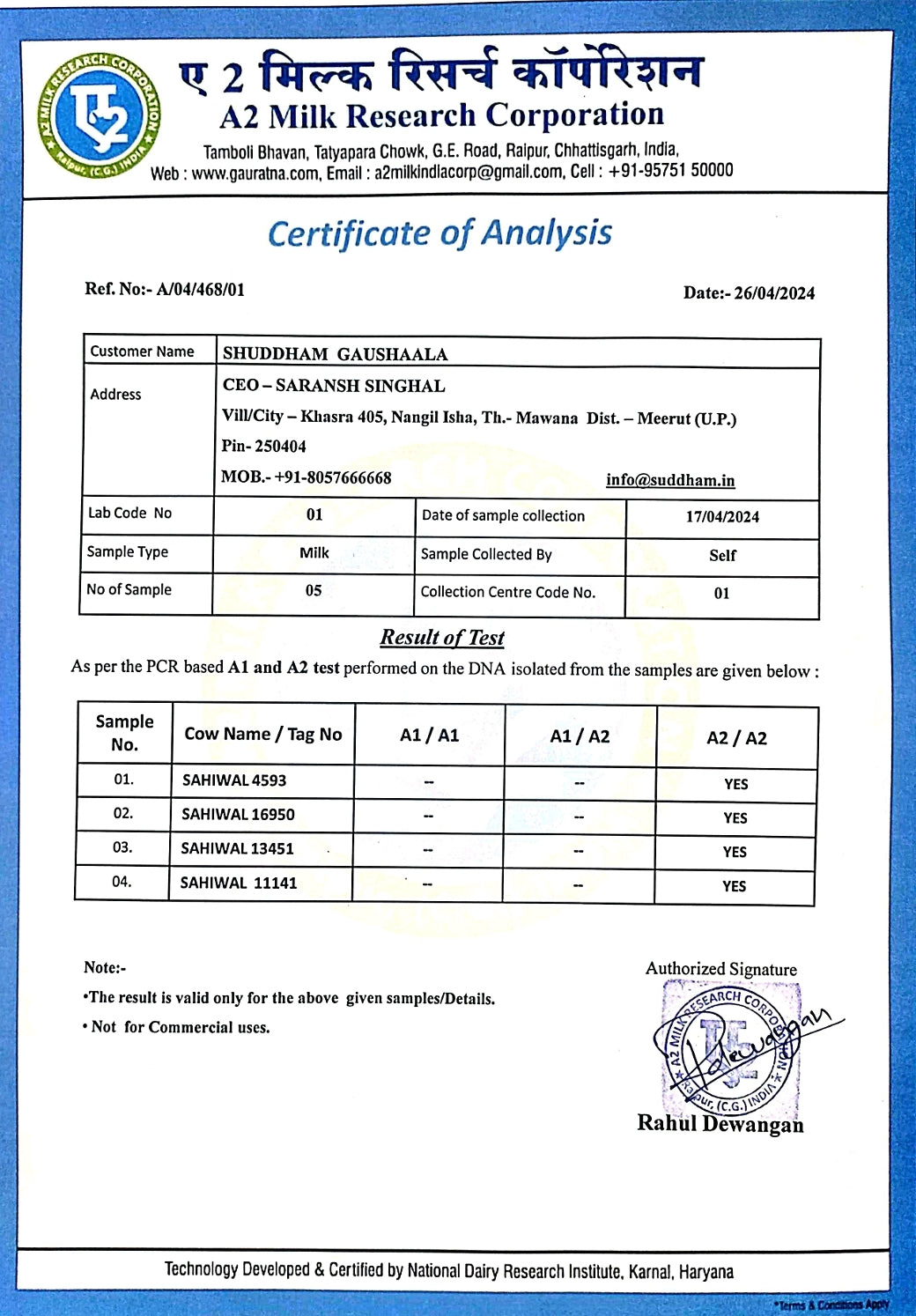 April 2024 A2 reports