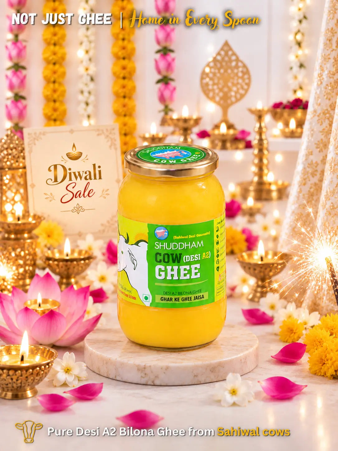 1 Ltrs Shuddham Organics Pure A2 Ghee