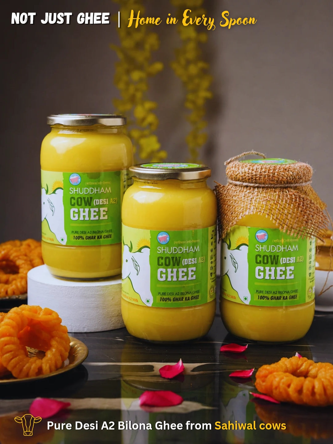 3 Ltrs Shuddham Organics Pure A2 Ghee