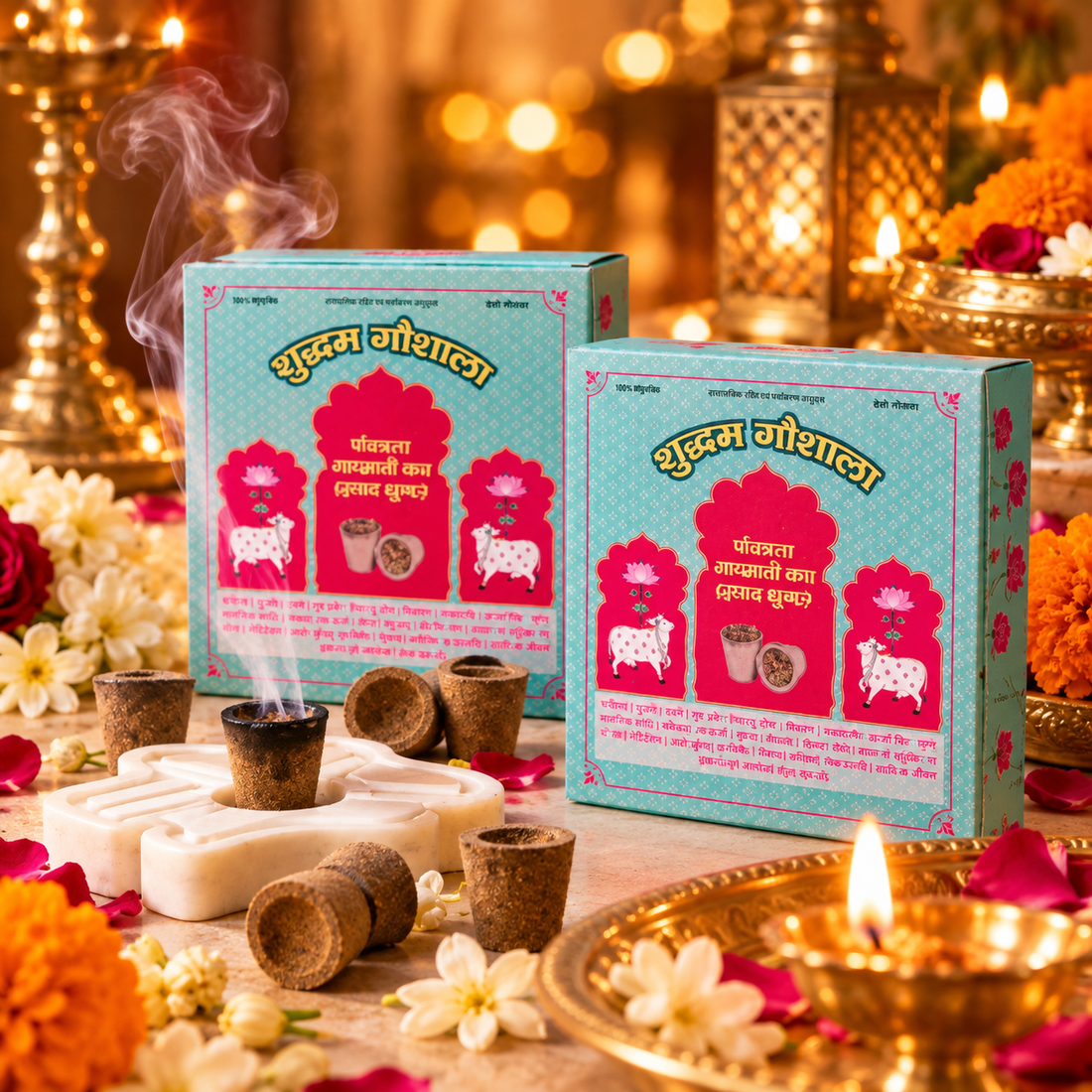 2 Boxes of Gau Sambrani Cups