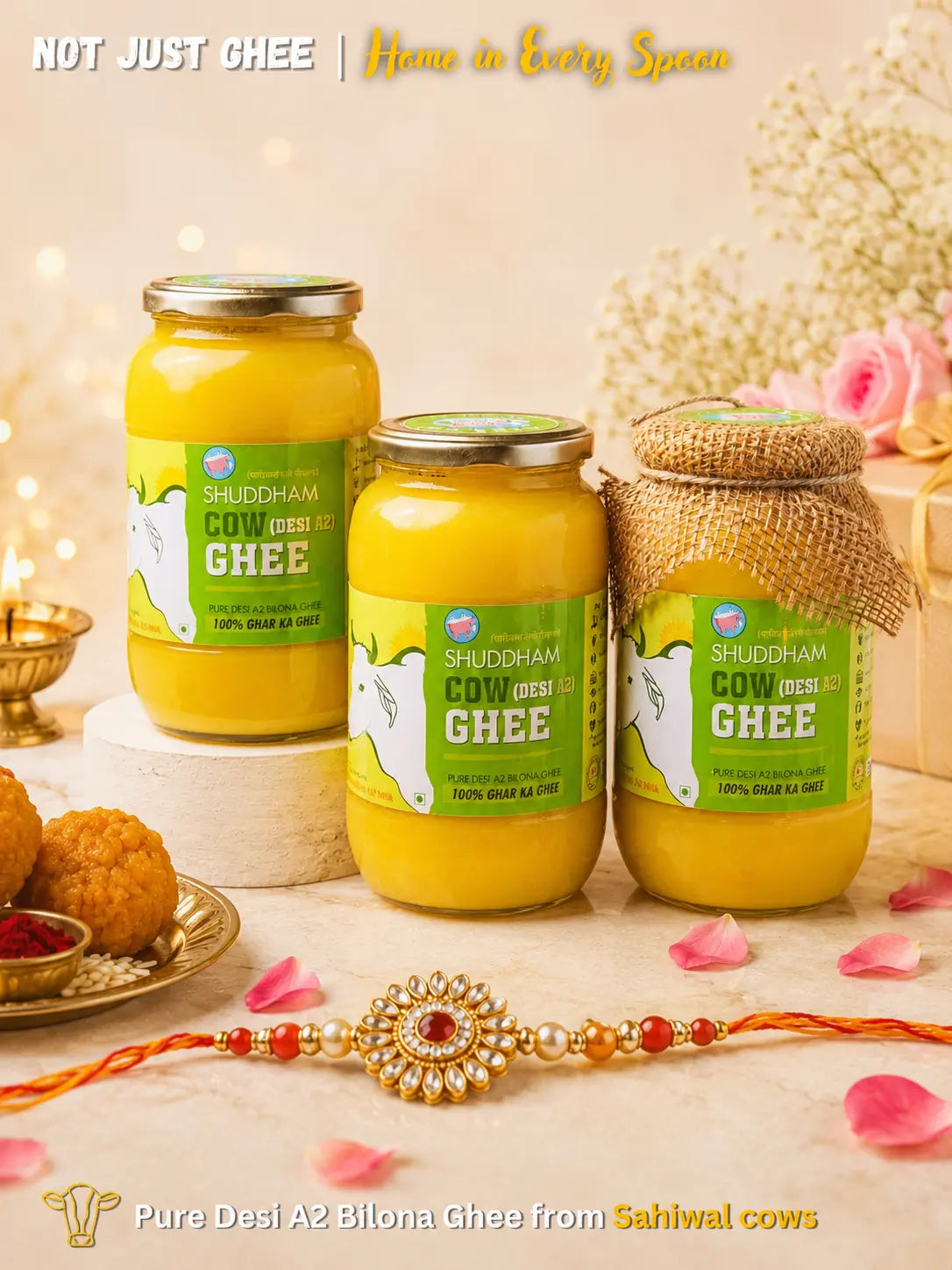 3 Ltrs Shuddham Organics Pure A2 Ghee