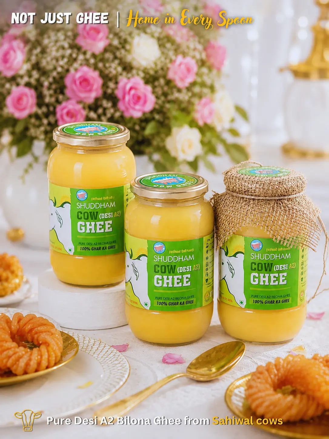3 Ltrs Shuddham Organics Pure A2 Ghee