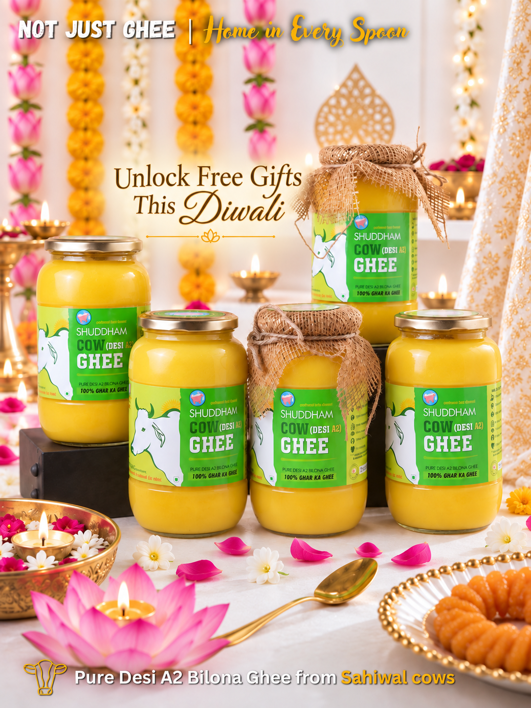 5 Ltrs Shuddham Organics Pure A2 Ghee